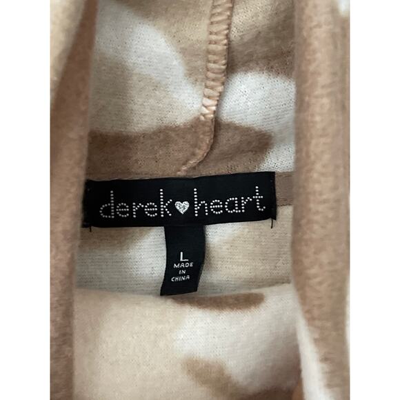 Derek Heart cream color camo soft sweater women’s Size L - Picture 4 of 6